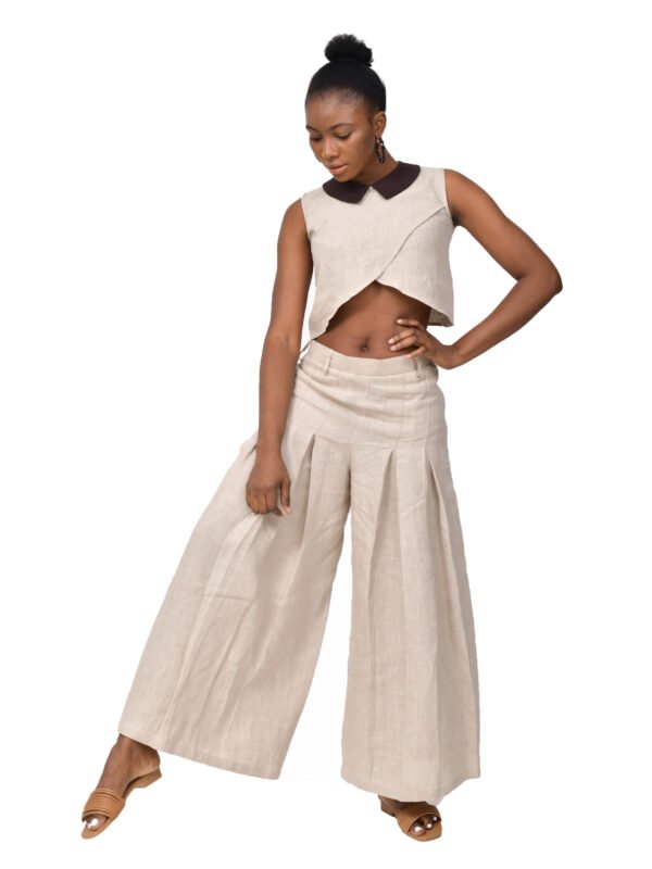 Natural Linen Flare pants