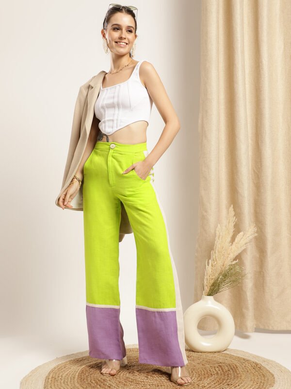 Chroma Burst Linen Pant