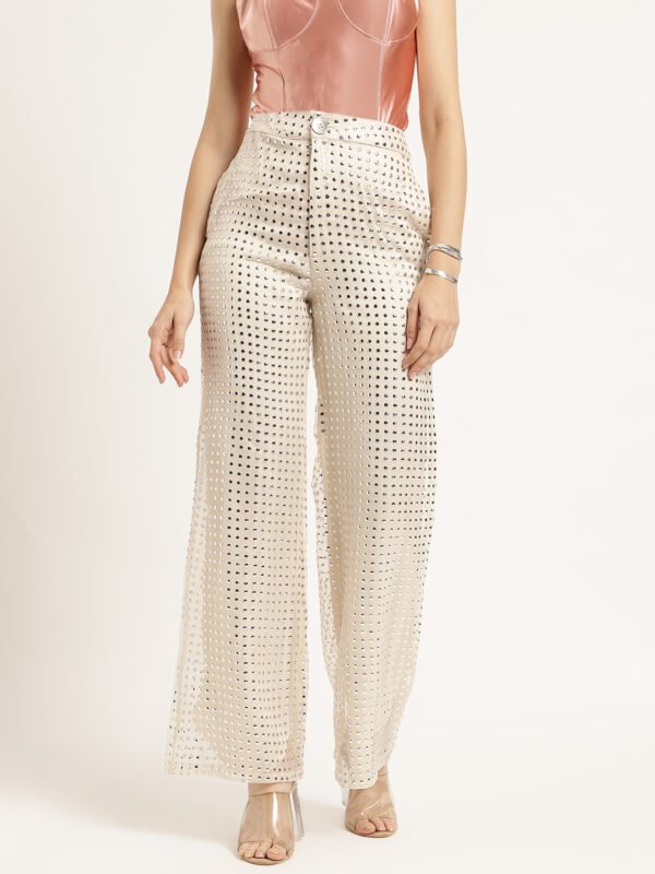 Opulent Allure Metallic Organza Pants